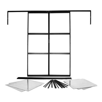 Vitavia dobbeltdøre til Sirius 13000 inkl. hærdet glas sort