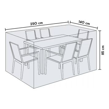 Sensum overtræk til havesæt 250x140x85 cm