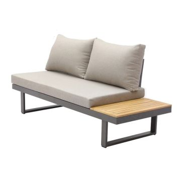 Sunfun havesofa m/sidebord Leonora aluminium 175 cm