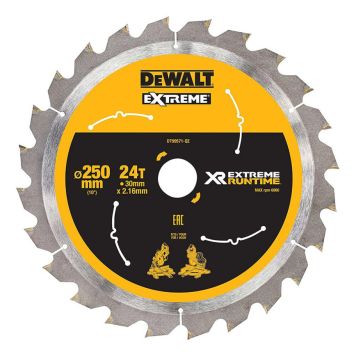 Dewalt rundsavklinge 250x30mm XR Z28