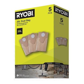 Ryobi støvsugerpose 20L 5 stk. 