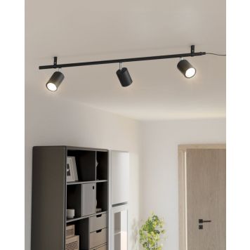 Eglo spotlampe Portello sort 3xGU10 3x3,3 W