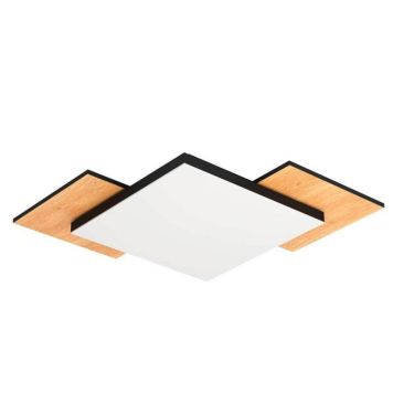 Eglo LED-loftlampe Tamuria sort/brun 28x28 cm