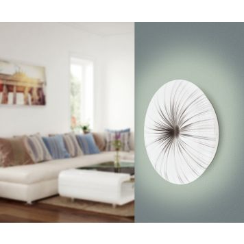 Eglo LED plafond Nieves hvid/sølv 24 W Ø41 cm 
