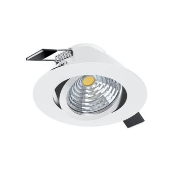 Eglo LED indbygningsspot m. kip Saliceto hvid/alu 6 W Ø8,8 cm 