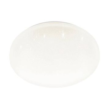 Eglo LED-plafond Frania-S hvid med krystaleffekt IP44 Ø31 cm