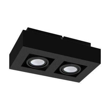 Eglo loftlampe Mendoza sort 2xGU10 LED 14x25 cm