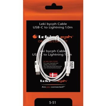 Leki bycph kabel USB-C USB-C til lightning 1M