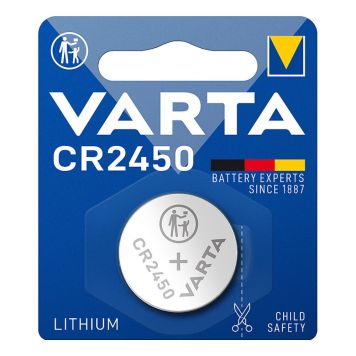 Knapcellebatteri CR2450 lithium 3V - Varta