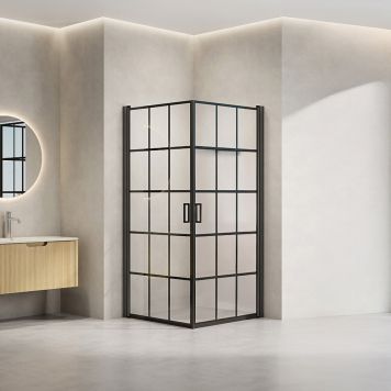 Kalmar brusehjørne 87,9x87,9 cm sort