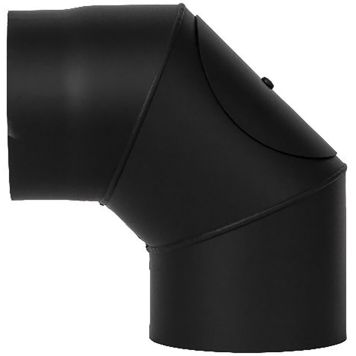 Aduro bøjning 45° med renselåg sort 2 stk