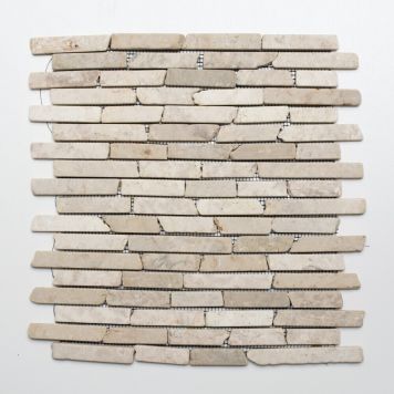 Mosaik Biancone natursten sand mix 30,5 x 30,5 cm