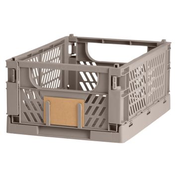 Foldbar opbevaringskasse grå 33x34x15 cm