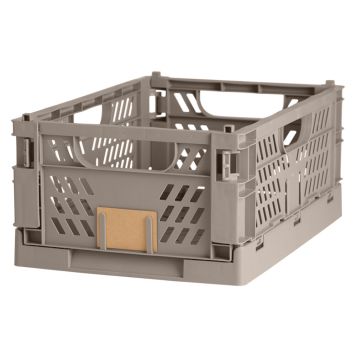 Foldbar opbevaringskasse grå 50x33x20 cm