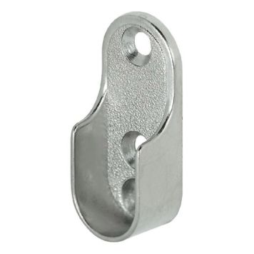 Holder til oval garderobestang nikkel 30x15 mm 2 stk.