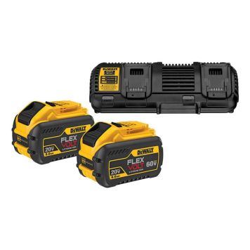 Dewalt dobbl.lader + 2 x 9Ah batterier 54V XR Flexvolt