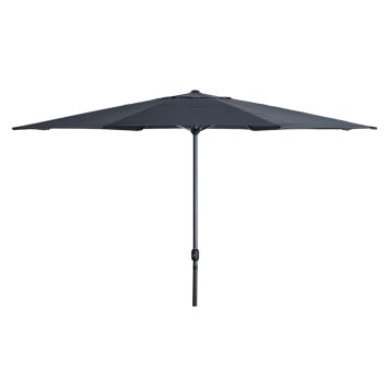 Sunfun markedsparasol m/krank alu/polyester sort Ø400 cm