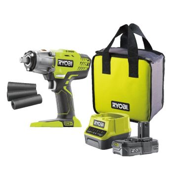 Ryobi one+ slagskruenøgle R18IW3-120S m/batteri & lader