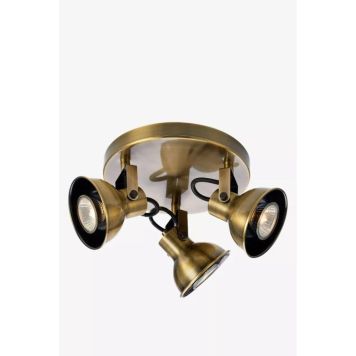 Markslöjd spotrondel Rocco antik messing 3xGU10 Ø29 cm