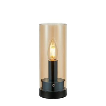 Markslöjd Post bordlampe Ø9xH23cm sort/ravfarvet