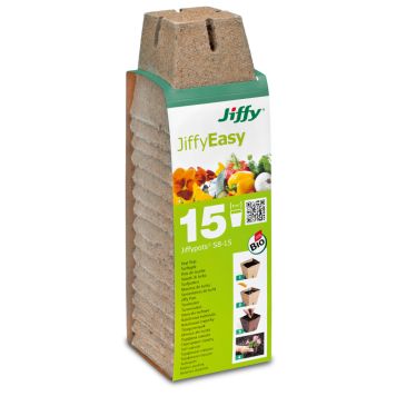 Jiffy biopotter firkantet L8 cm 15 stk. 