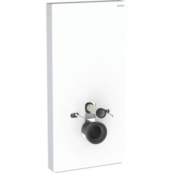 Geberit Monolith cisternemodul t/væghængt toilet hvid/børstet alu
