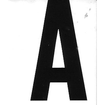 Pickup Nobel bogstav A 90mm sort