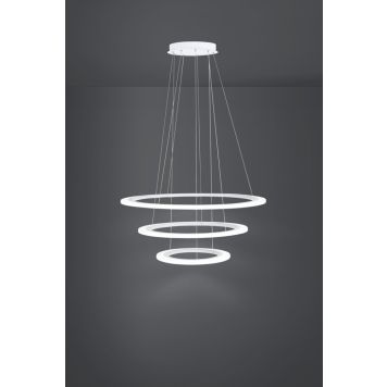 Eglo pendel Penaforte hvid alu 3000K dæmpbar Ø79 cm
