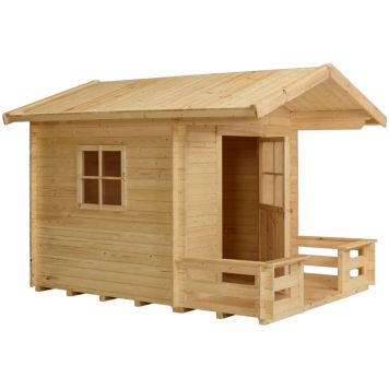 Plus legehus m/terrasse ubehandlet 182x161 cm 