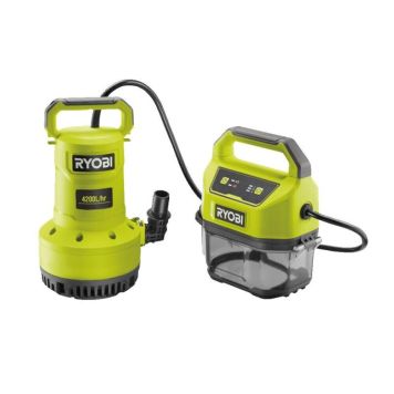 Ryobi akku dykpumpe RY18SPA-0 One+ 18V u/batteri & lader