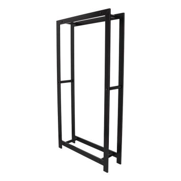 GardenLife brændeholder sort stål 148 cm