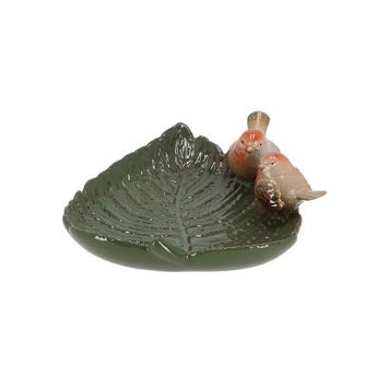 GardenLife fuglebad bladformet m/2 fugle 21x19,2x6,7 cm