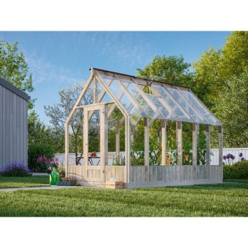 Palmako havestue Emilia grå trykimprægneret 8,2 m²