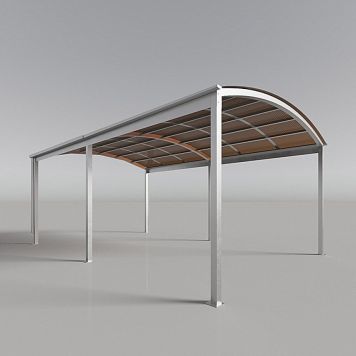 Genua carport Casa single bronze galv. stål 5,5x3,5x2,37 m