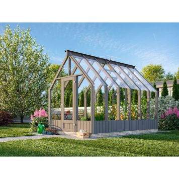 Palmako havestue Emilia malet mørkegrå 8,2 m²