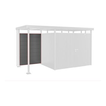 Biohort bagvæg str. S til sidetag HighLine redskabsrum mørkegrå metallic