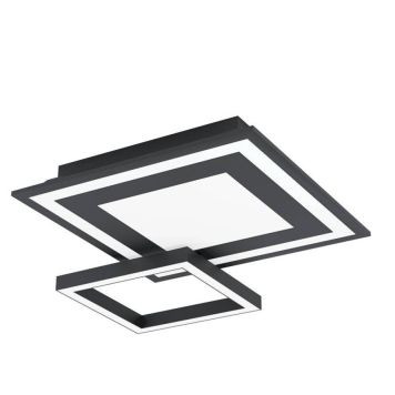 Eglo LED-loftlampe Savatarila-Z sort/hvid RGB 2700-6500K 45x45 cm