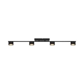 Nordlux LED-spotskinne Clyde 4 sort 3-trins dæmpbar L115 cm