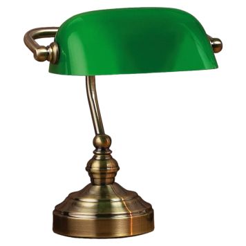 Markslöjd bordlampe Bankers grøn 25 cm