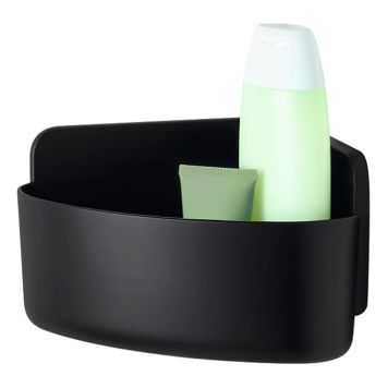 Tesa hjørnebrusekurv lavaa sort 17,5x17,5x13 cm