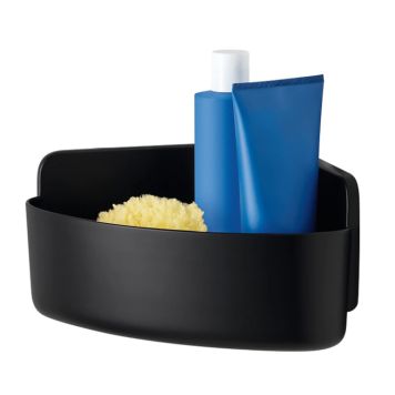 Tesa hjørnebrusekurv lavaa sort 20x20x13 cm