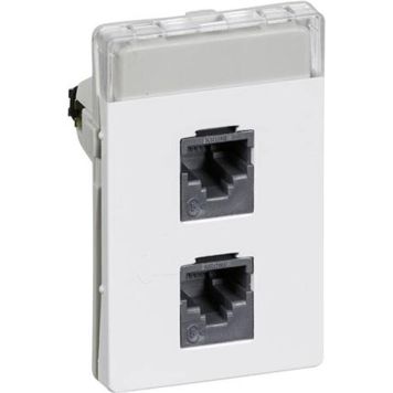 Schneider Electric dataudtag 2XRJ45 hvid