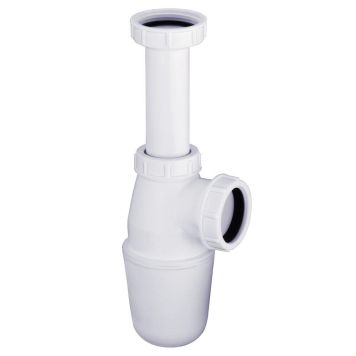 Vandlås PVC m. flexslange 33mm hvid