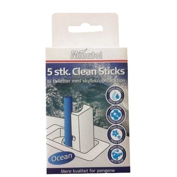 Minatol Clean Sticks t/toiletter med skylleknap 5 stk.