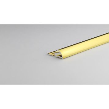 Wallmann fliseprofil messing brass 27x10 mm 270 cm