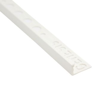 Primo fliseprofil plast hvid 2,5 m