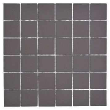 Mosaik Quadrat uglaseret antislip brun 29,1x29,1 cm