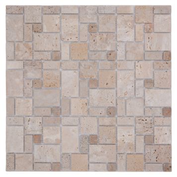 Mosaik Combination travertin beige mix 30,5x30,5 cm
