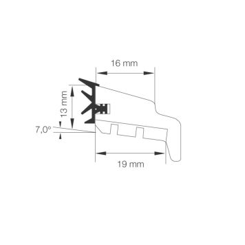 Primo bundglasliste FiberCore hvid 2500x19x13 mm