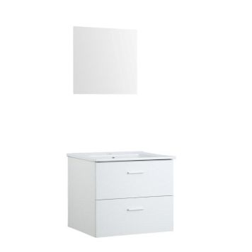 Nortiq badmøbelsæt Bergamo u/spejl mat hvid 60 cm